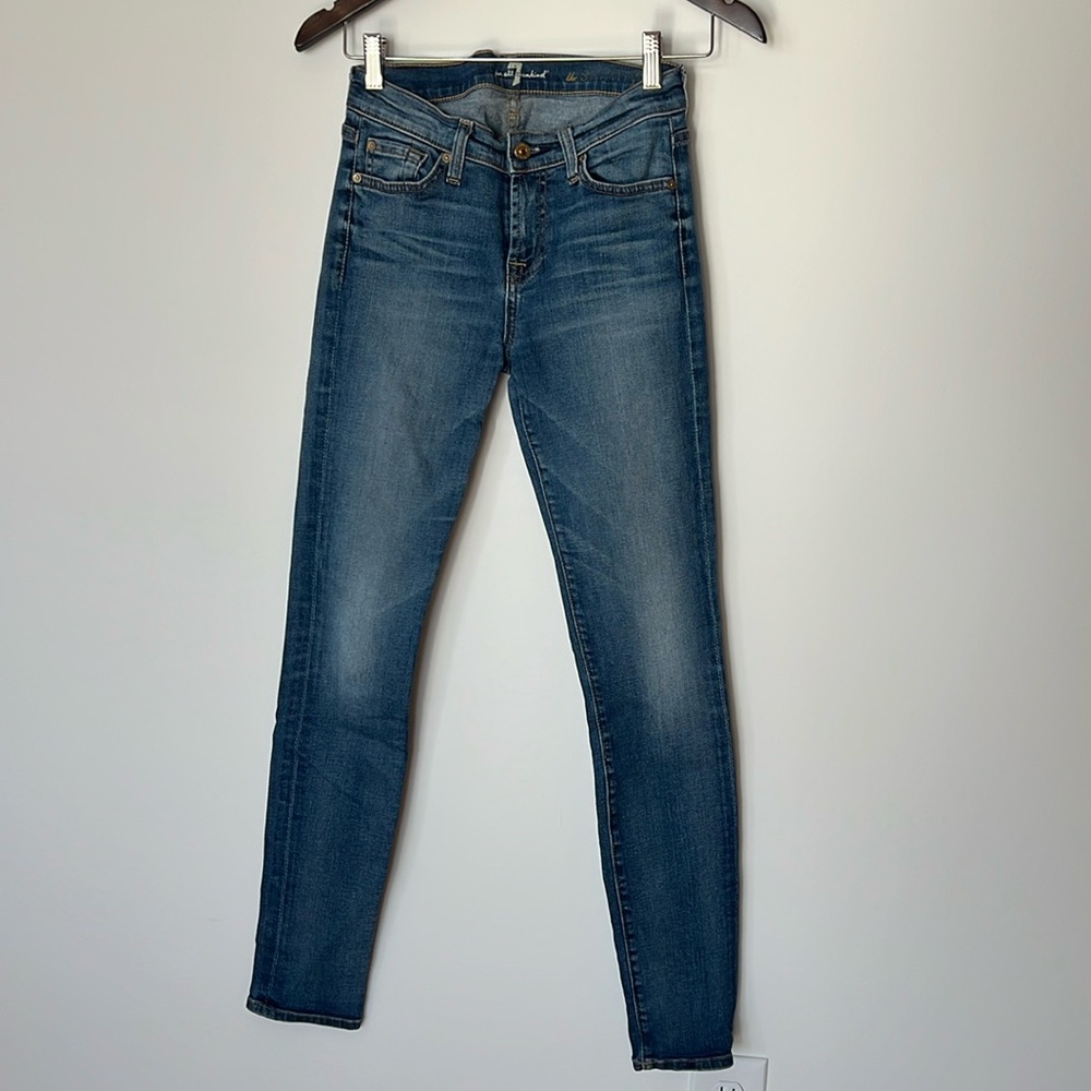 7 For All Mankind | Size 25 Mid-Rise Skinny Jeans